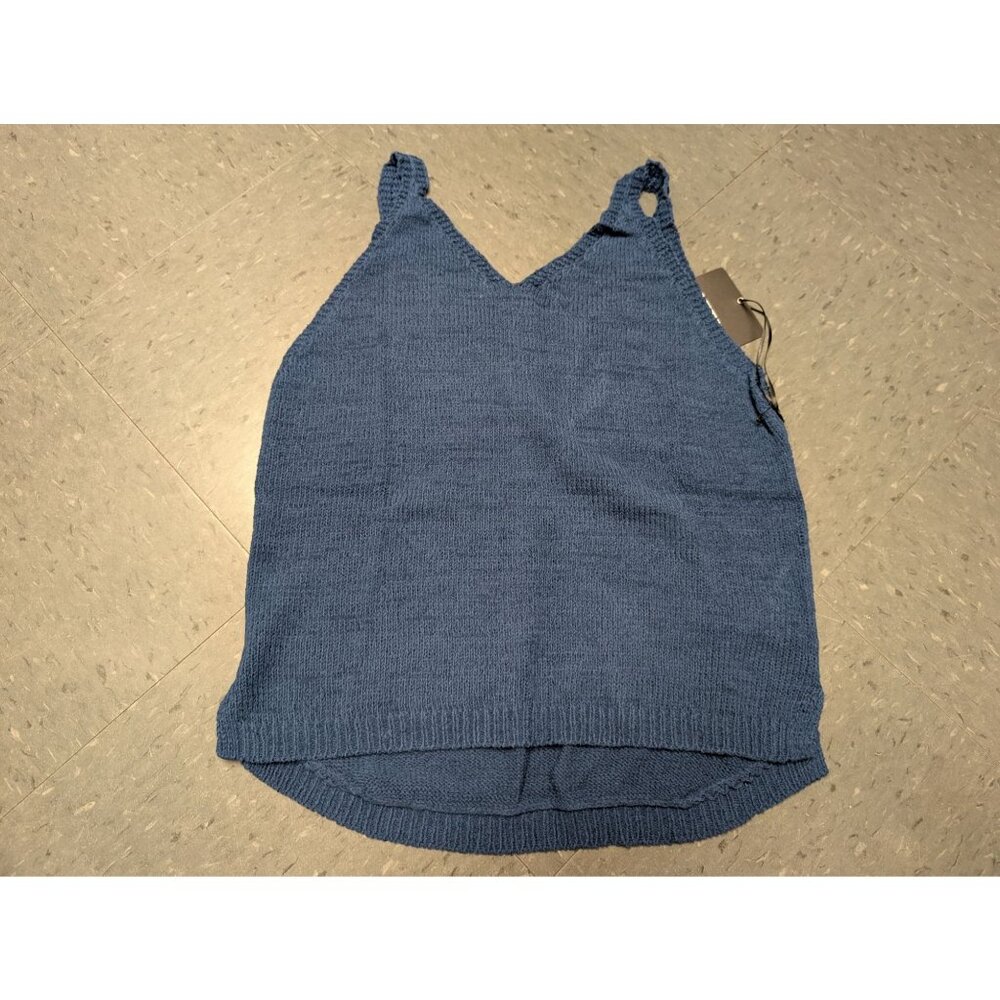 DYI Women's Sweater Tank Top Navy Size Large
